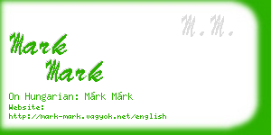 mark mark business card